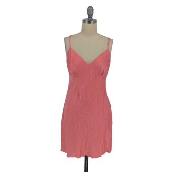 Victoria's Secret Other - 30107 Victoria Secrets Silk Satin Chemise Slip Pink size Small sexy sleep boho